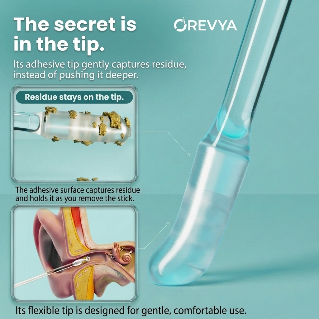 OREVYA | Reusable Sticky Ear Cleaner — See What You Remove.