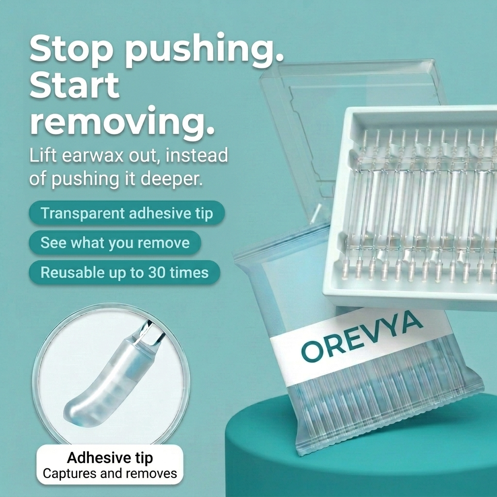 OREVYA | Reusable Sticky Ear Cleaner — See What You Remove.